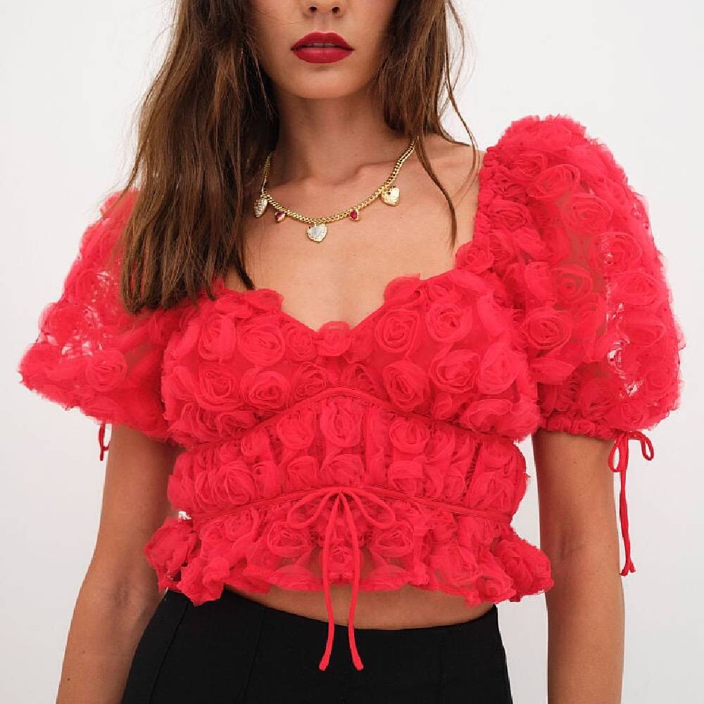 

Укороченный топ Victoria's Secret For Love & Lemon Hannah Crop , красный