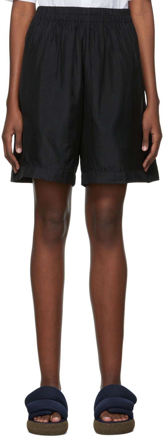 

Черные шелковые шорты Dries Van Noten