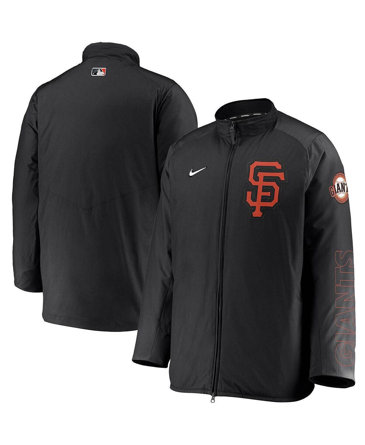 

Мужская черная куртка san francisco giants authentic collection team dugout с молнией во всю длину Nike, черный