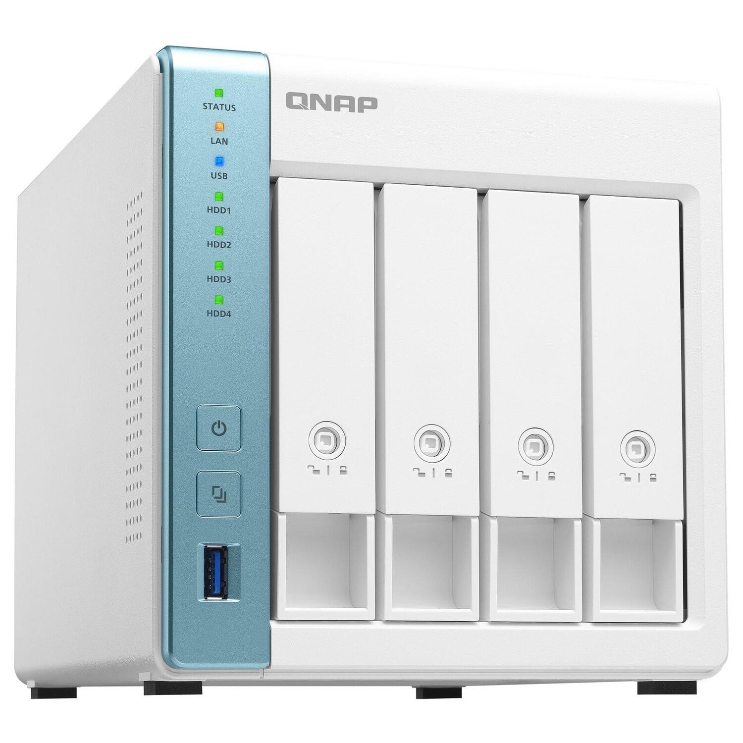 

Сетевое хранилище QNAP TS-431P3, 4 отсека, 2Гб DDR3, без дисков, белый