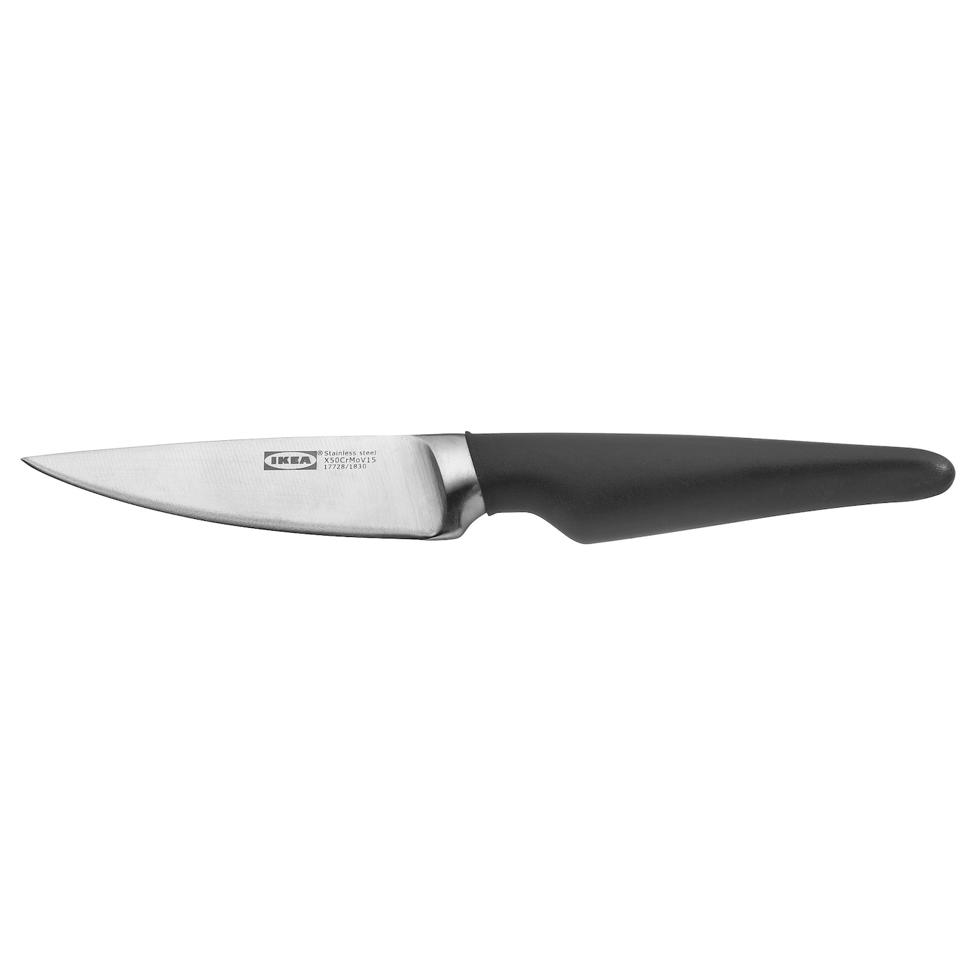 VÖRDA ВЁРДА Нож для чистки овощ/фрукт, черный, 9 см IKEA