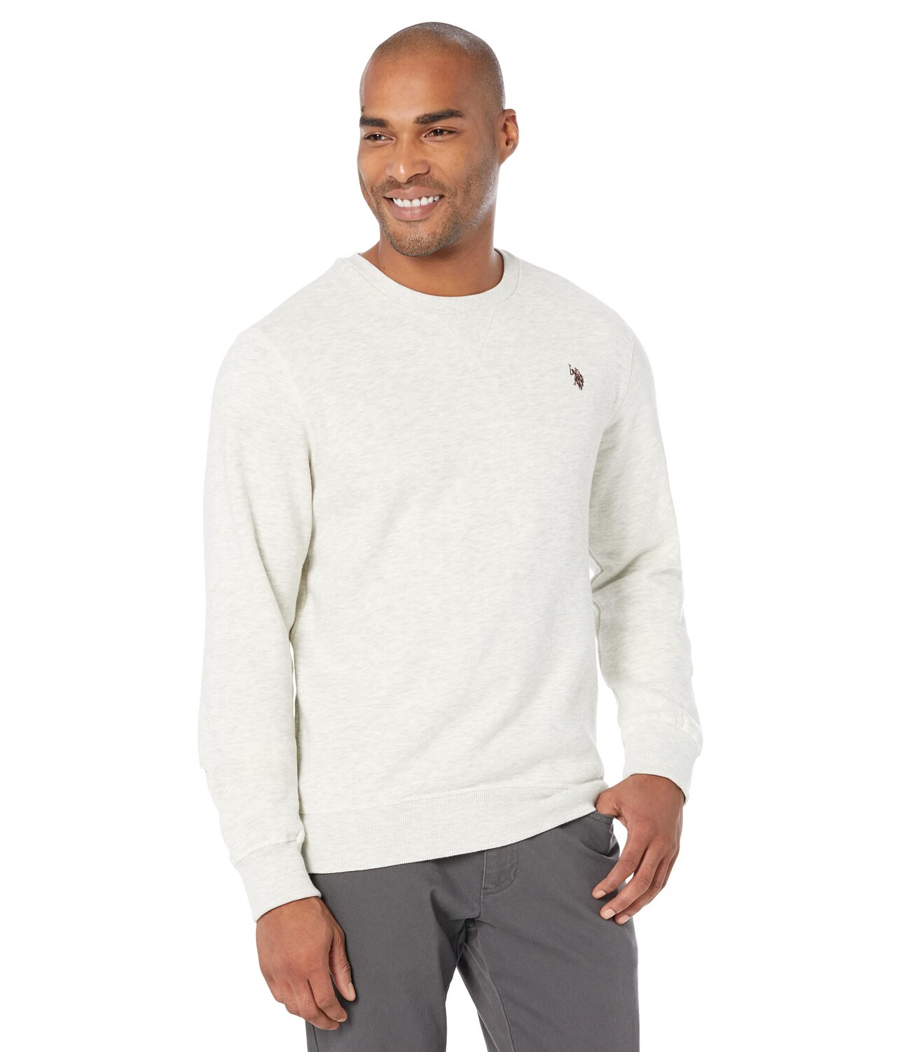 

Пуловер U.S. POLO ASSN., Long Sleeve Popover Crew Neck Fleece Sweatshirt, Белый