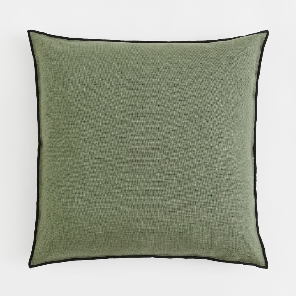 

Декоративная наволочка H&M Home Linen-blend, зеленый