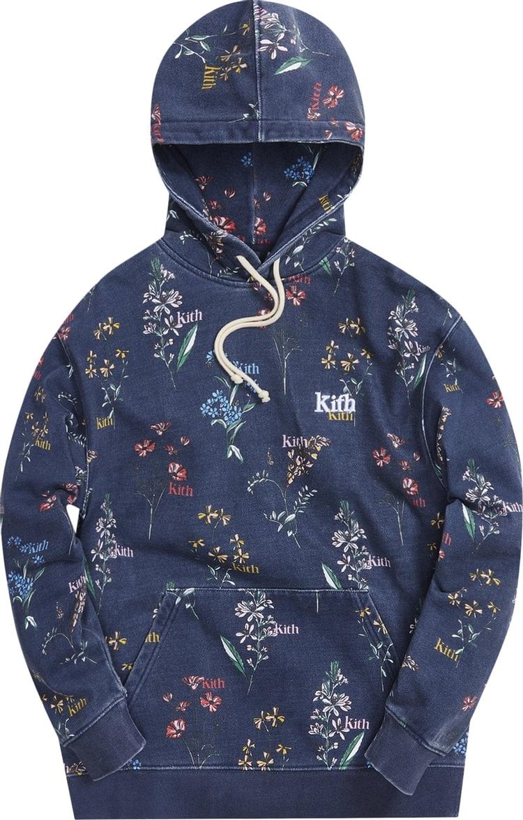 Худи Kith Botanical Floral Williams III Hoodie 'Nocturnal', синий - фото