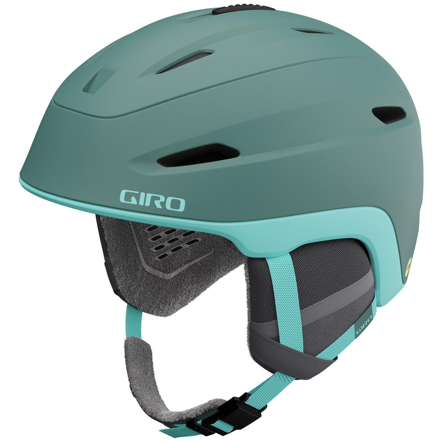 Шлем Giro Strata MIPs женский, матовый серо - зеленый