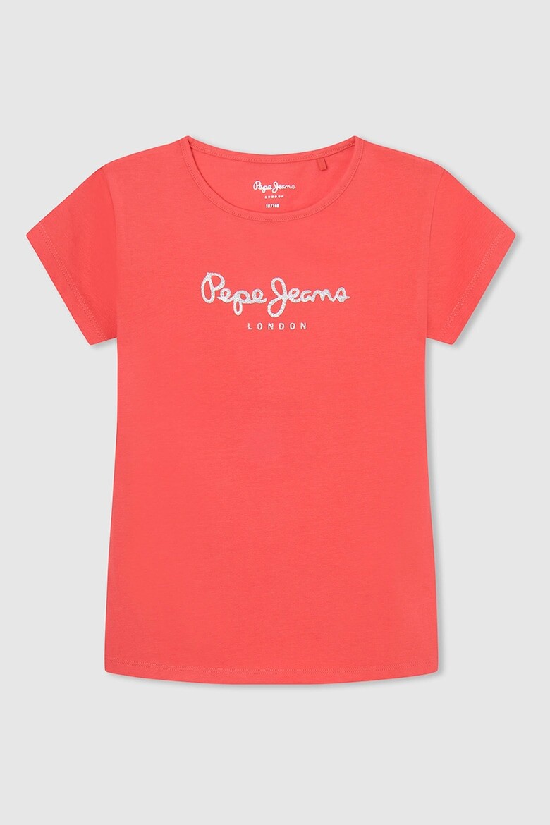 

Футболка с блестящим логотипом Pepe Jeans London, красный