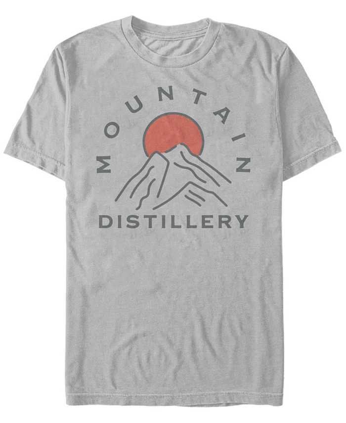 Мужская футболка Mountain Distillery с короткими рукавами и круглым вырезом Fifth Sun, серебро