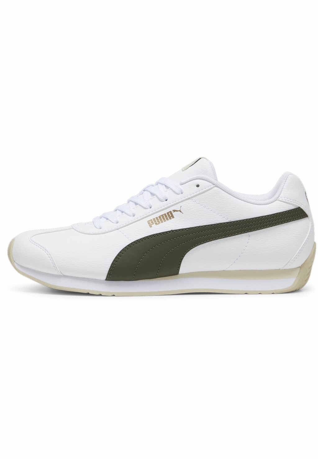 

Полукеды Turin Puma, цвет white dark olive putty gold