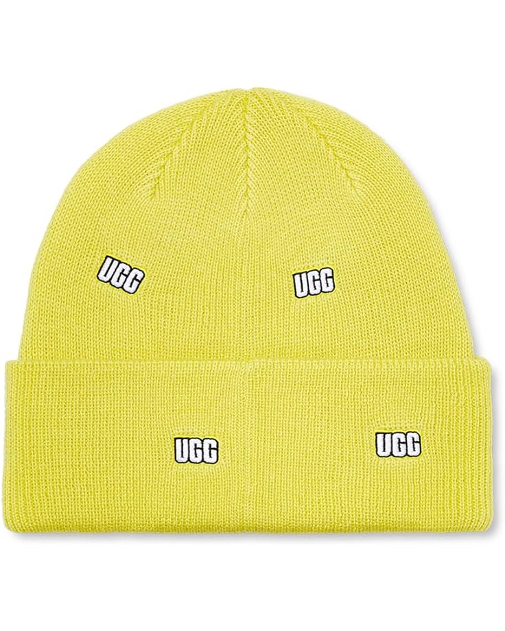 Шапка UGG Scattered UGG Logo Beanie, цвет Tennis Green