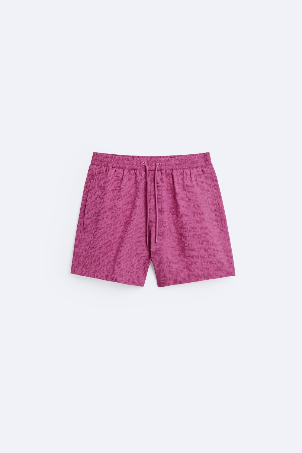 

Шорты для плавания из сирсакера Zara, темная фуксия