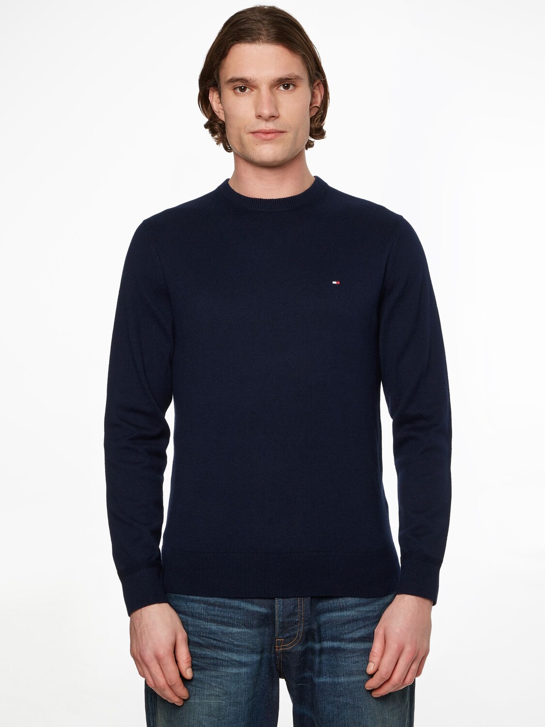 

Джемпер из хлопка и кашемира Tommy Hilfiger Pima, Desert Sky