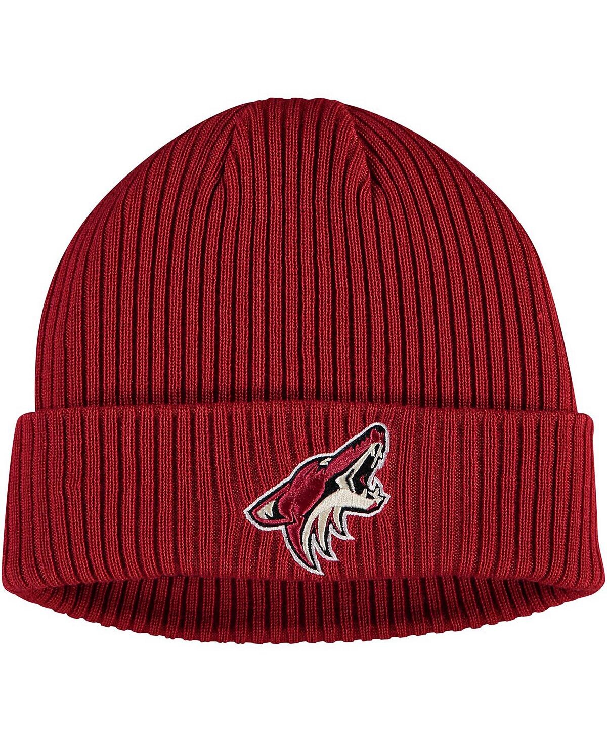 

Мужская бордовая вязаная шапка с манжетами и манжетами с логотипом Arizona Coyotes Core Primary Fanatics