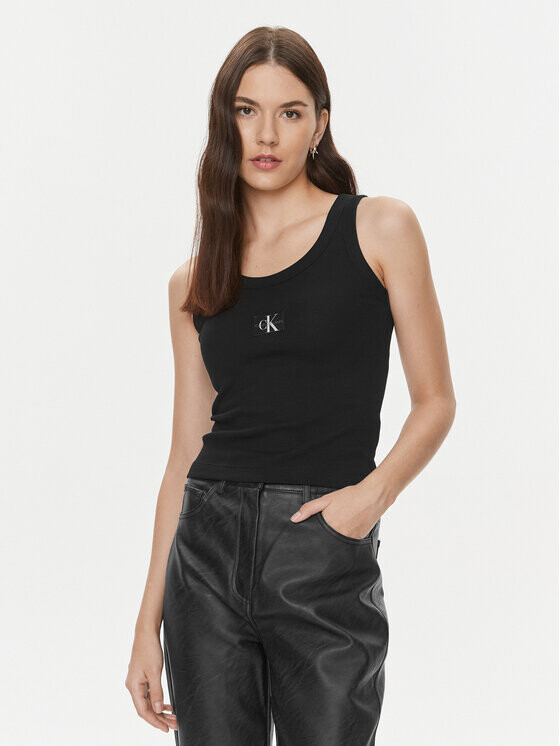 

Топ приталенного кроя Calvin Klein, черный