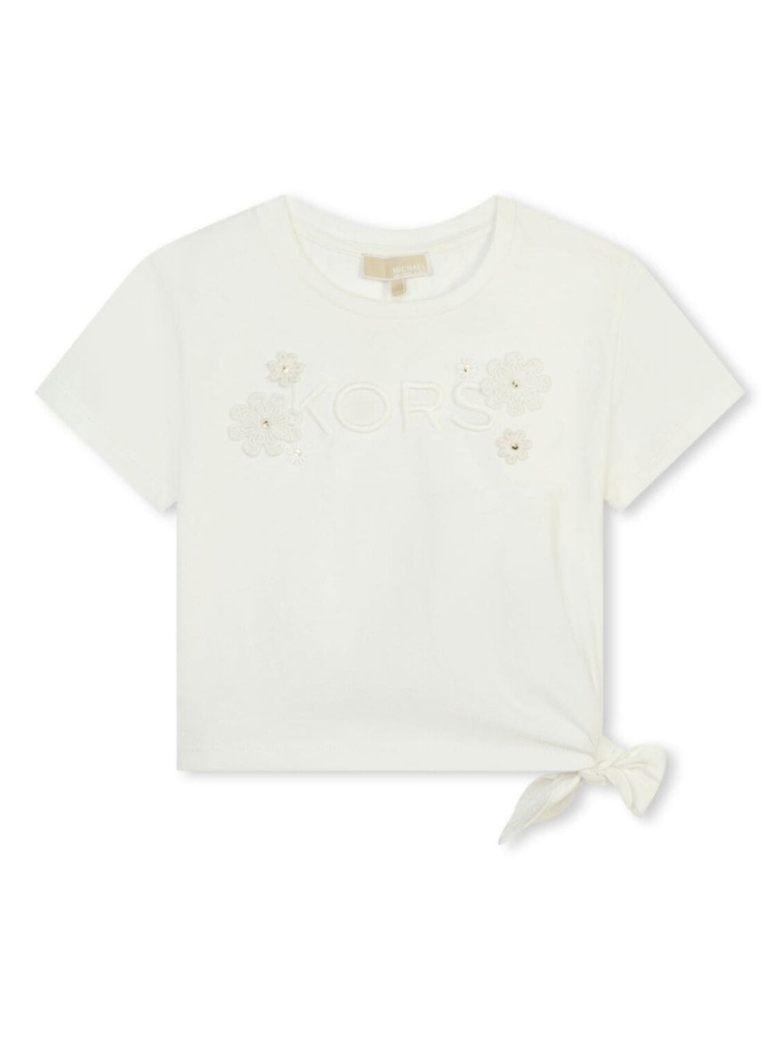 

Michael Kors Kids футболка с вышитым логотипом, белый
