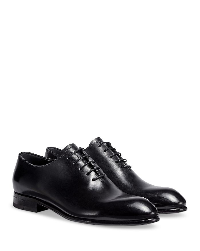 

Мужские черные вечерние оксфорды из полированной вручную кожи Vienna Wholecut Zegna