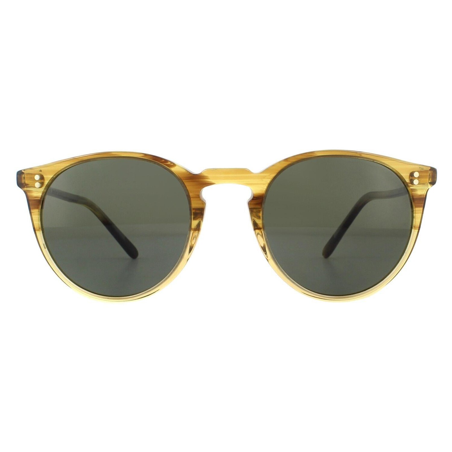 

Круглые зеленые поляризованные солнцезащитные очки Canarywood Gradient G-15 Oliver Peoples, коричневый