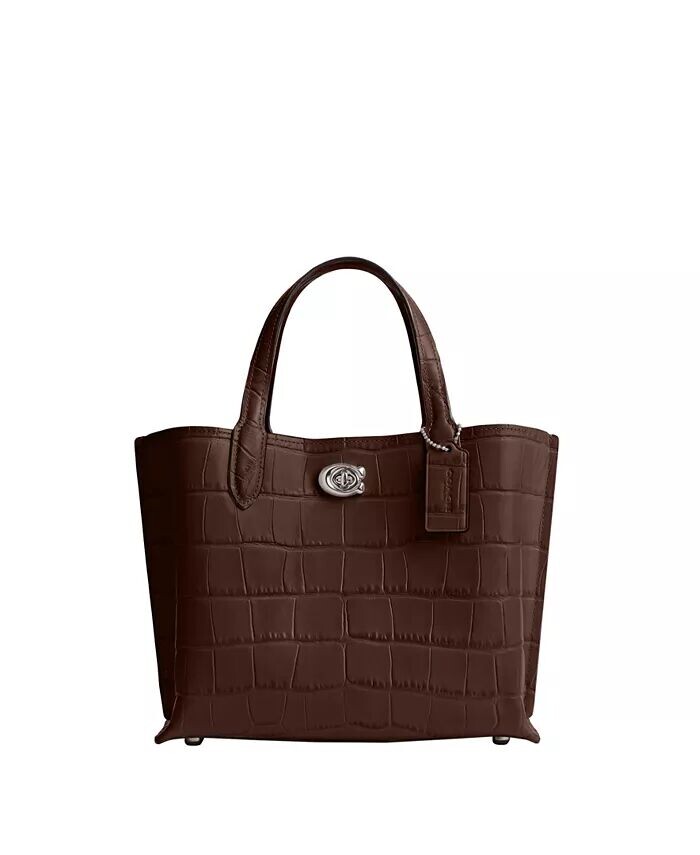 

Сумка-тоут с тиснением Croc Willow 24 Coach, коричневый