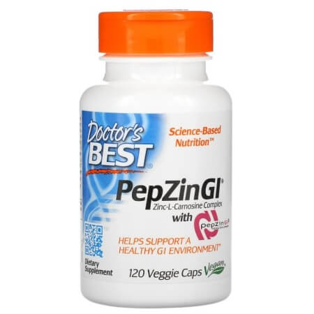 комплекс цинк l карнозина pepzin gi doctor s best 120 растительных капсул Комплекс цинк-L-карнозина PepZin GI Doctor's Best, 120 растительных капсул