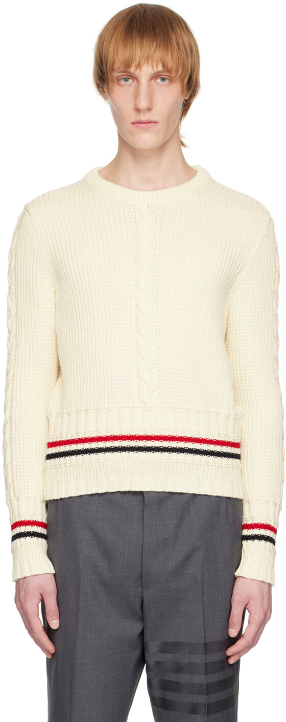 

Свитер в полоску Off-White Thom Browne, Серый