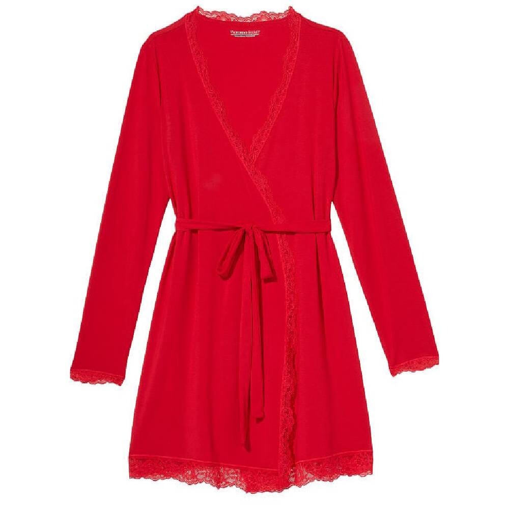 

Халат Victoria's Secret Modal Lace-Trim, красный
