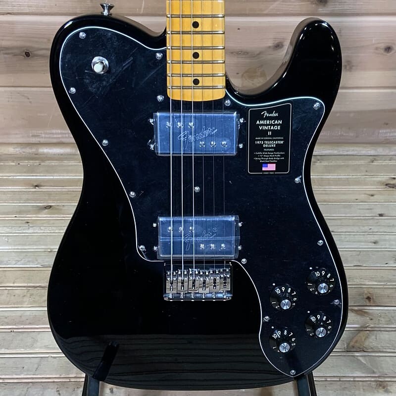 

Электрогитара Fender American Vintage II 1975 Telecaster Deluxe — черная American Vintage II 1975 Telecaster Deluxe Electric Guitar - Black