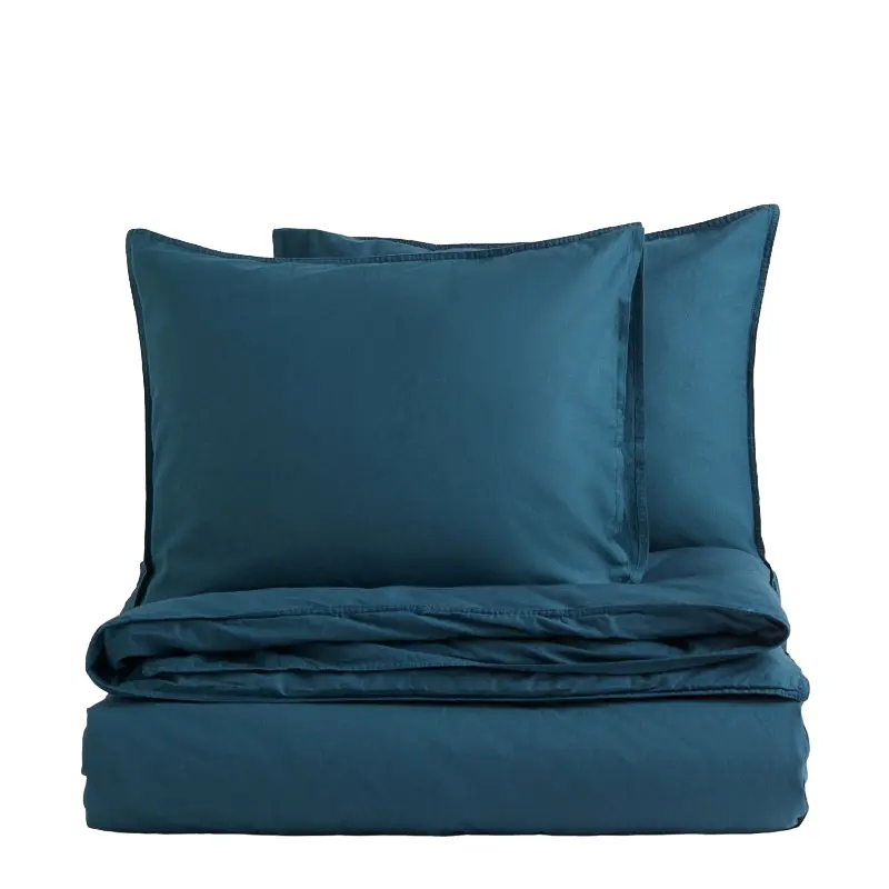 

Комплект двуспального постельного белья H&M Home Cotton, темно-бирюзовый