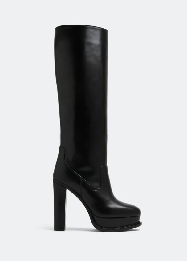 

Ботинки ALEXANDER MCQUEEN Platform knee-high boots, черный