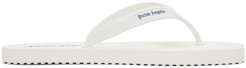 

Белые шлепанцы Palm Angels