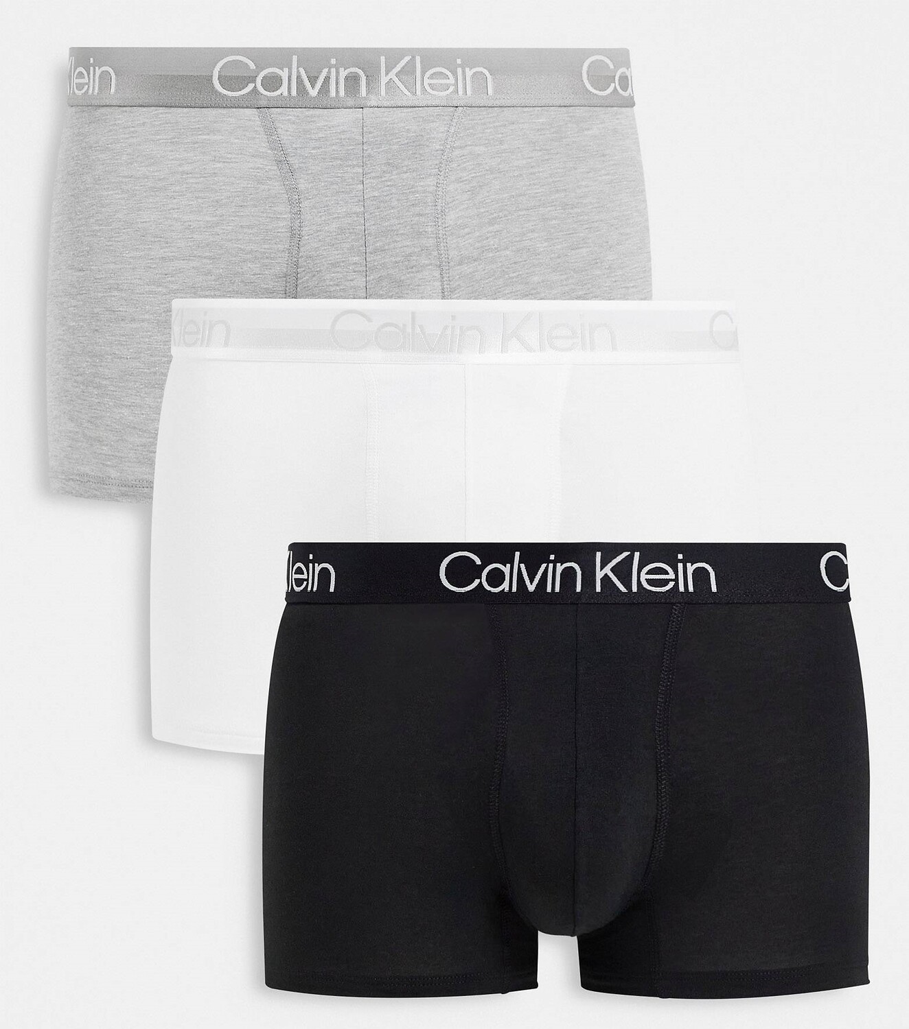 

Комплект трусов Calvin Klein Modern Structure, черный/белый/серый, 3 шт (Размер XL)