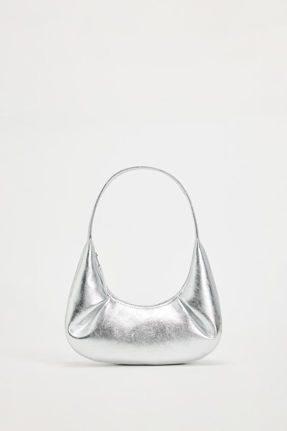 Сумка Zara Oval Shoulder, серебрянный