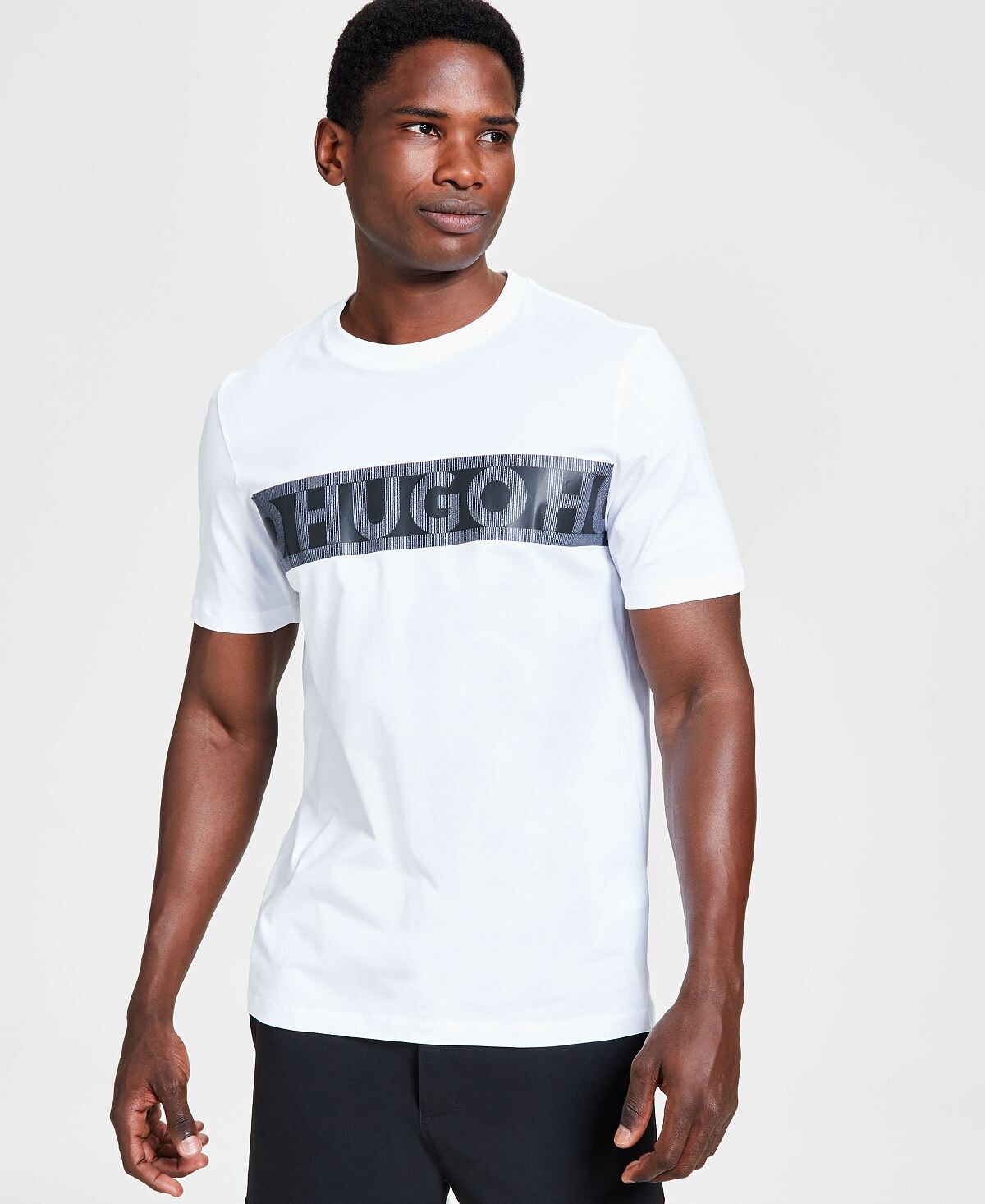 

Мужская футболка с логотипом dinotto классической посадки hugo boss, созданная для macy's HUGO, белый