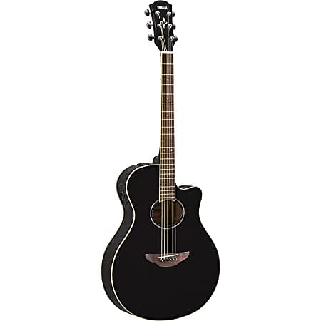 цена Акустическая электрогитара Yamaha APX600 Thin-line Cutaway - черная APX600 Thin-line Cutaway Acoustic Electric Guitar