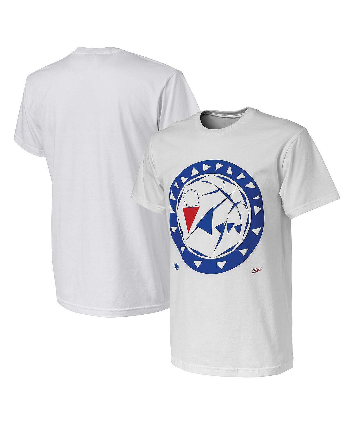 Мужская футболка nba x naturel white philadelphia 76ers no caller id NBA Exclusive Collection, белый