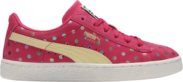 

Кроссовки Puma Suede Dotfetti Jr Rose Red, красный