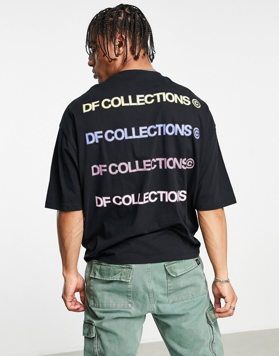 

Черная оверсайз-футболка с логотипом на спине ASOS Dark Future