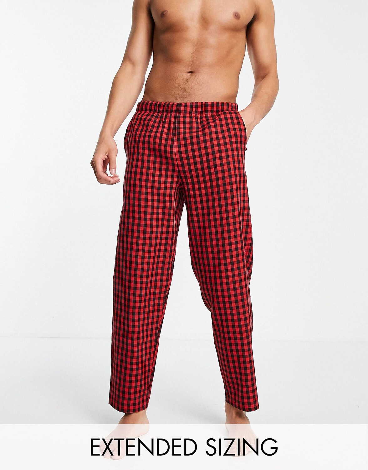 

Тканые брюки для отдыха в клетку ASOS DESIGN