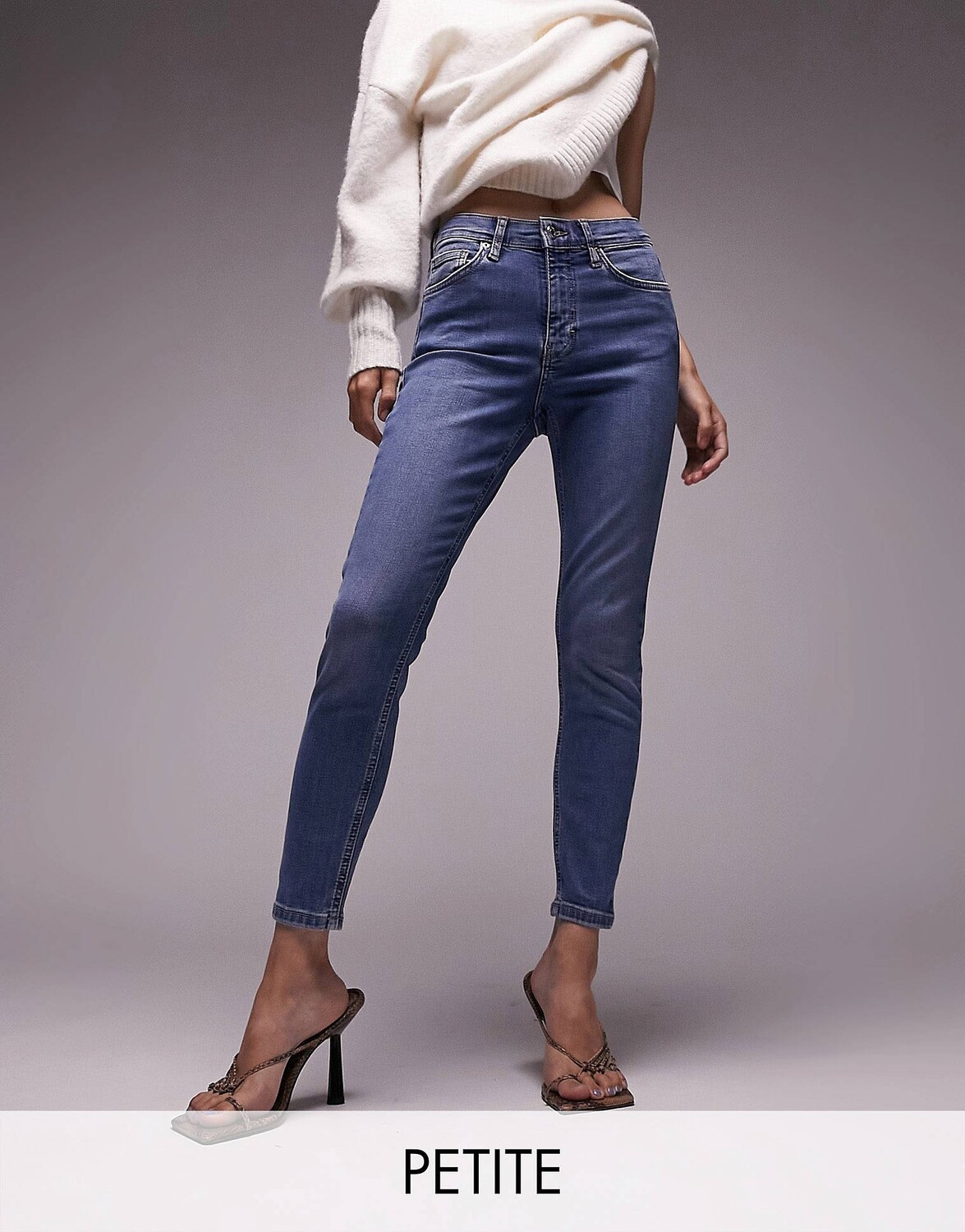 

Синие джинсы Topshop Petite Jamie