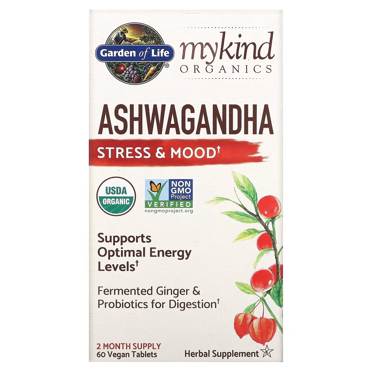 

Средство против Стресса Garden of Life MyKind Organics, 60 веганских таблеток