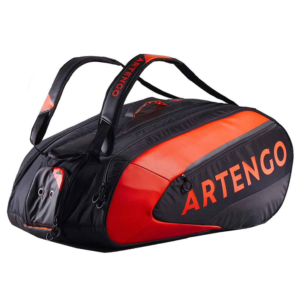 Термосумка для тенниса 12R Pro Power ARTENGO, черный/неоново-красный сумка head elite 12r черный белый 283592 bkwh