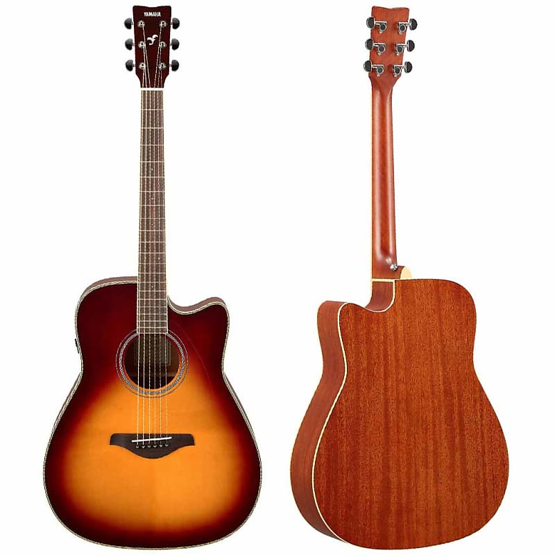 цена Yamaha FGC-TA TransAcoustic Dreadnought Acoustic Electric Guitar w/Cutaway - Brown Sunburst Yamaha FGC-TA TransAcoustic Dreadnought Electric Guitar w/Cutaway -