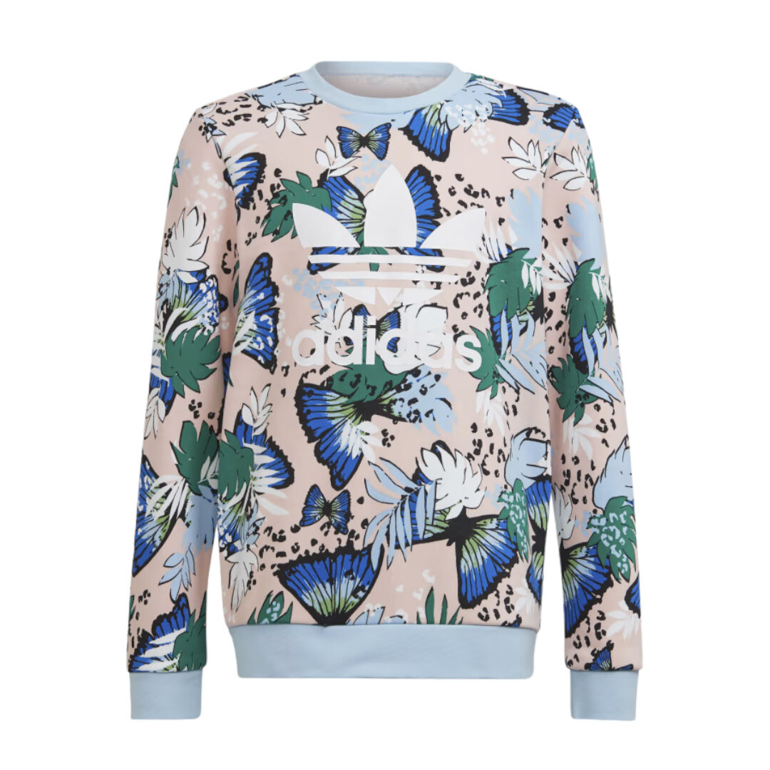 

Свитшот Adidas Originals Her Studio London Animal Flower Print Crew, мультиколор