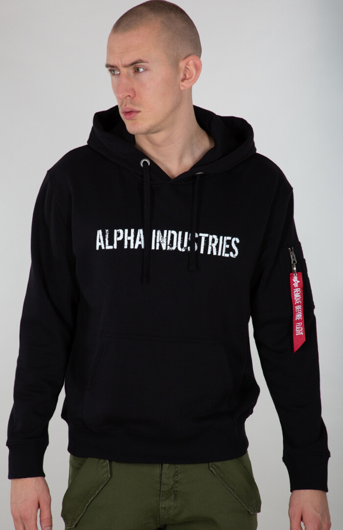 

Балахон Alpha Industries RBF Moto, черно-белый, Черный