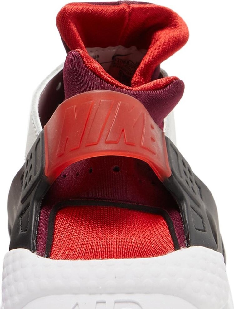 Air huarache red black and white best sale