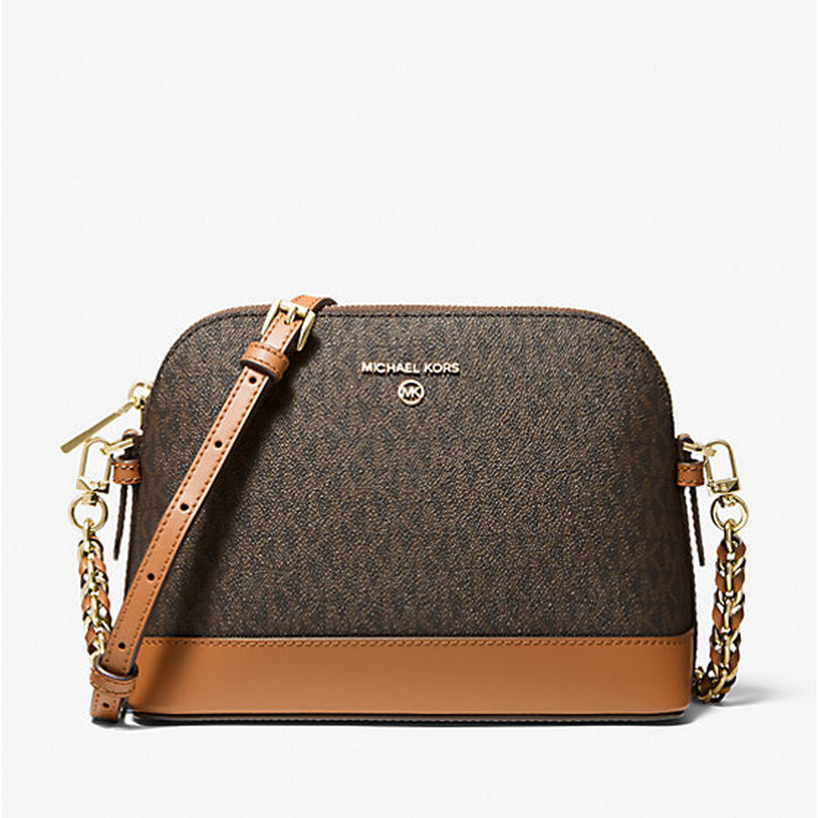 

Сумка кросс-боди Michael Michael Kors Large Logo Dome, коричневый/рыжий