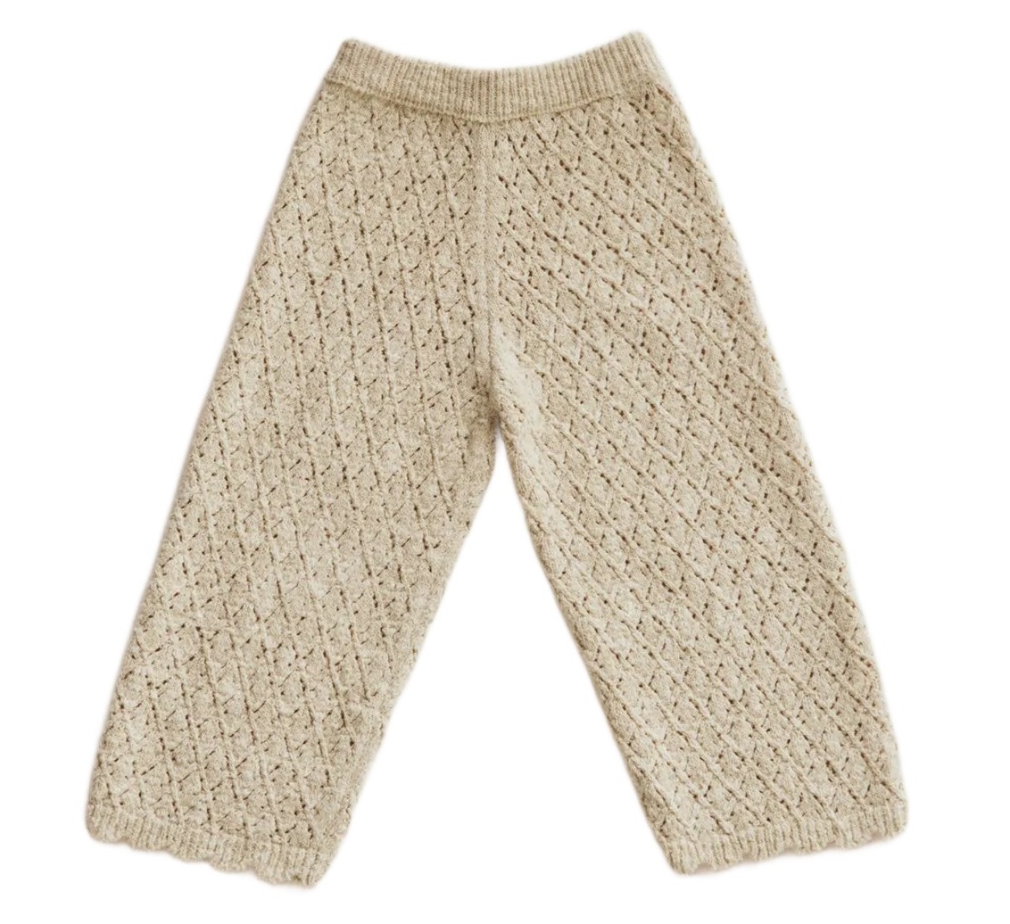цена Брюки Zara Timelesz Linen Blend Knit, светло-бежевый
