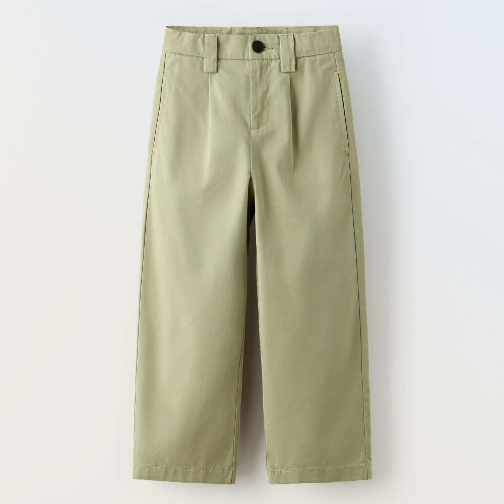 

Брюки Zara True Neutrals Carrot Fit, светло-зеленый