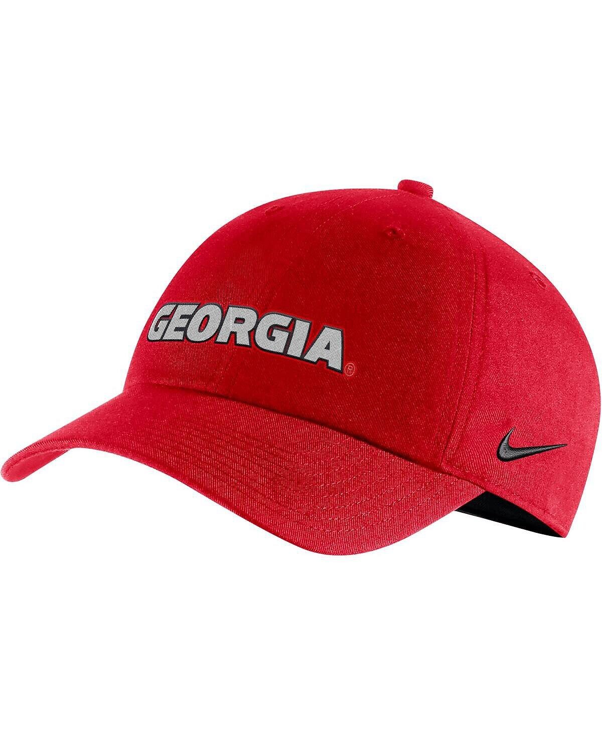 

Мужская красная регулируемая шапка с надписью Georgia Bulldogs Heritage86 Nike