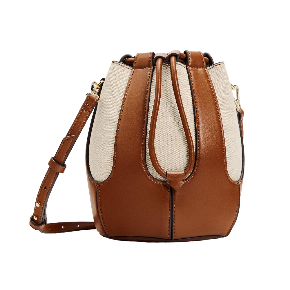 Сумка Zara Contrast Bucket, коричневый ремень zara contrast leather коричневый