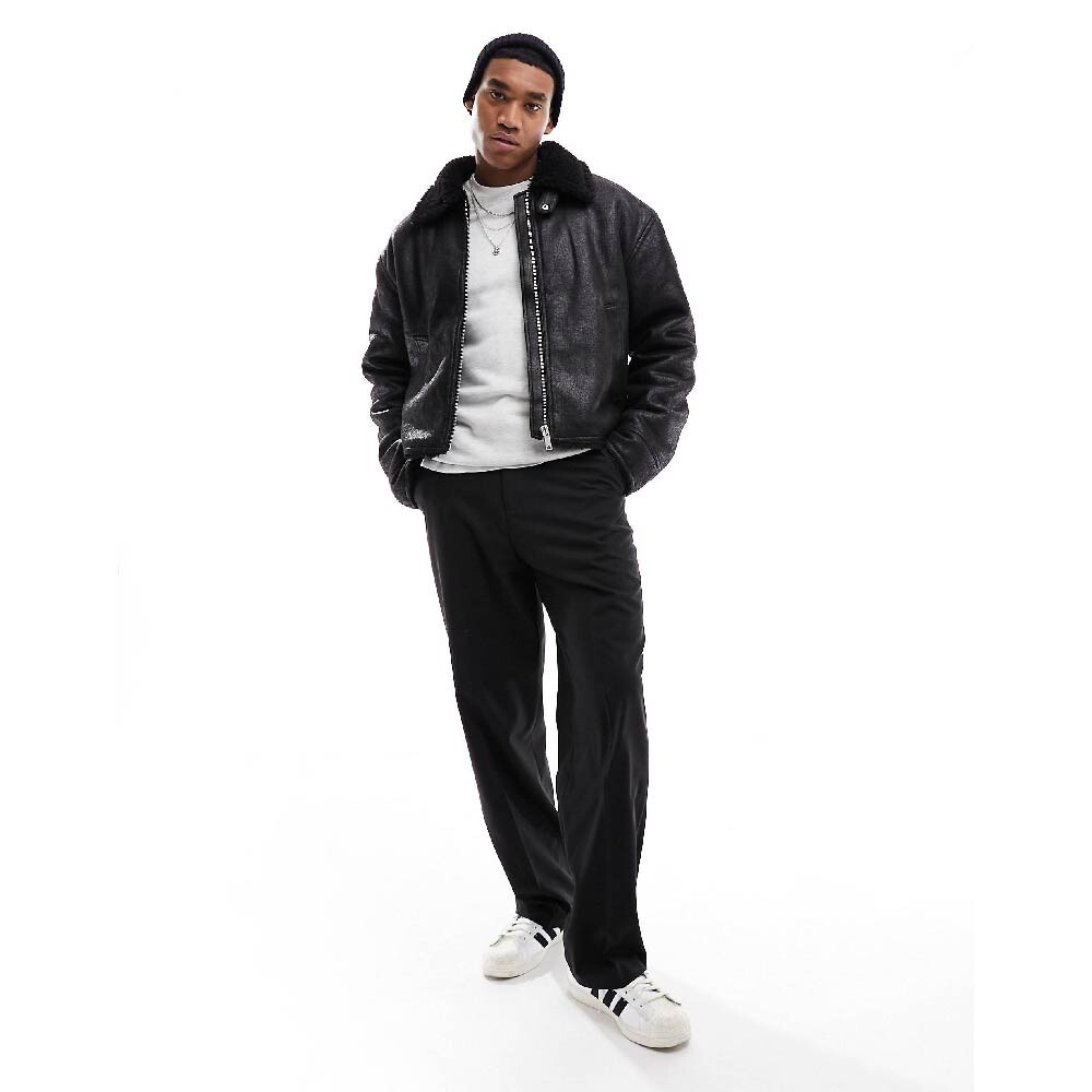 

Куртка Weekday Sim Shearling, черный