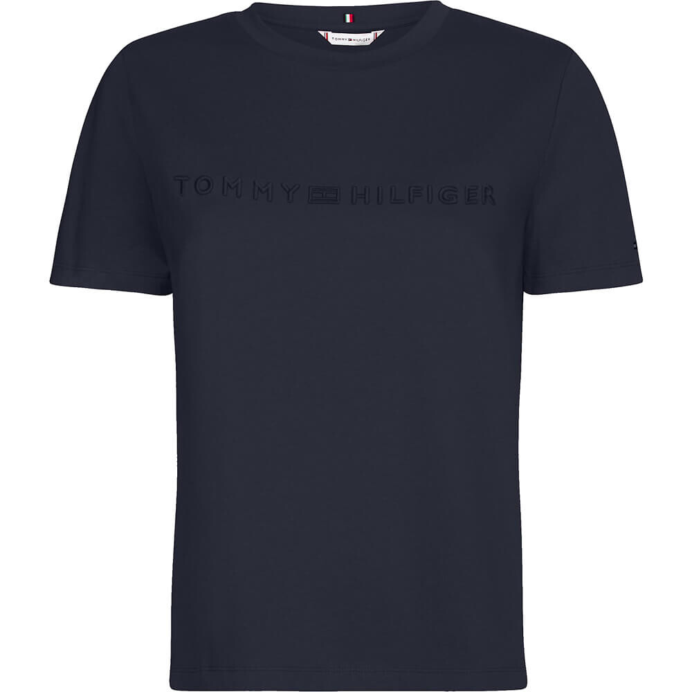 

Футболка Tommy Hilfiger Tonal Hilfiger Logo, темно-синий